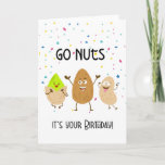 go nuts birthday card best friend son wife husband<br><div class="desc">Designed by The Arty Apples Limited</div>