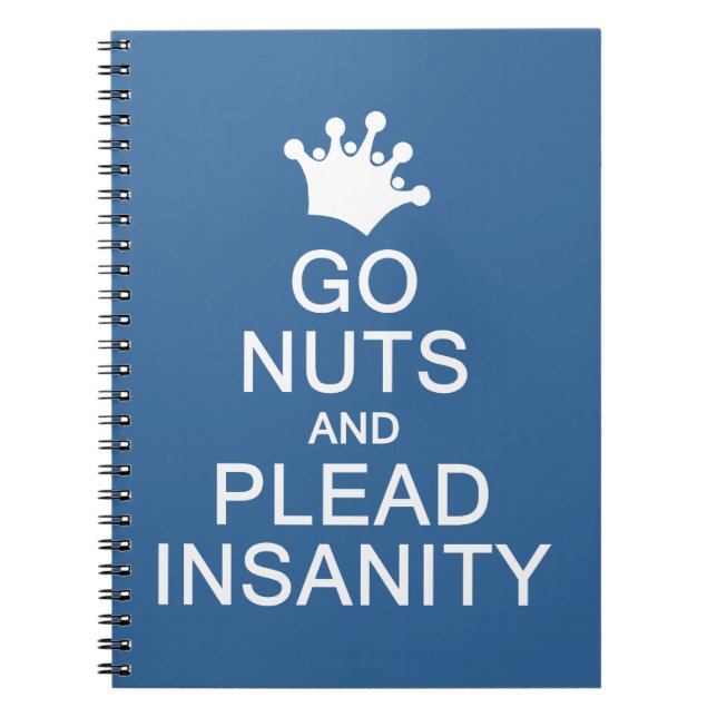 GO NUTS custom colour notebook (Front)
