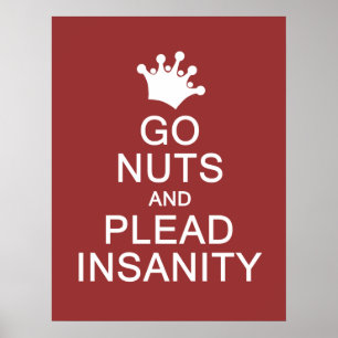 GO NUTS custom colour poster