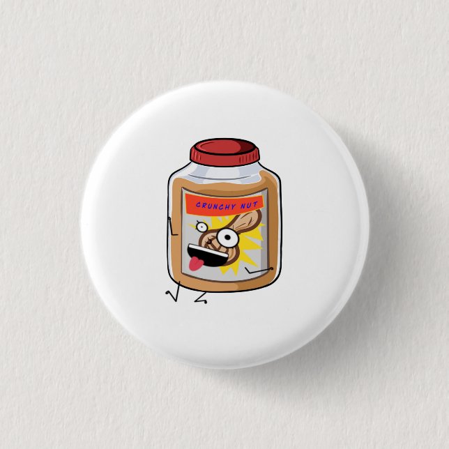 Go Nuts, peanut butter themed 3 Cm Round Badge (Front)