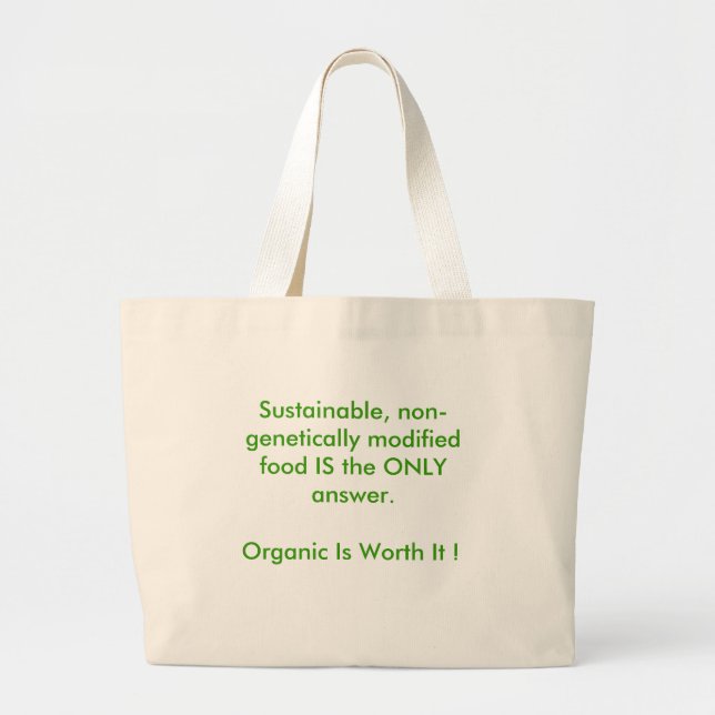 Go Organic Large Tote Bag (Front)