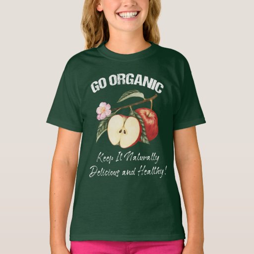 Image of GO ORGANIC RED APPLE GIRLS TEE T-SHIRT