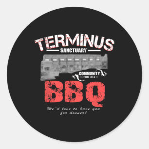 Go Out Adult Terminus Bbq Funny Zombie Apocalypse Classic Round Sticker