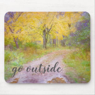 Go Outside Autumn Day Photo Art Mouse Mat