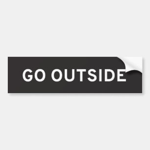 Go Outside Bumper Sticker