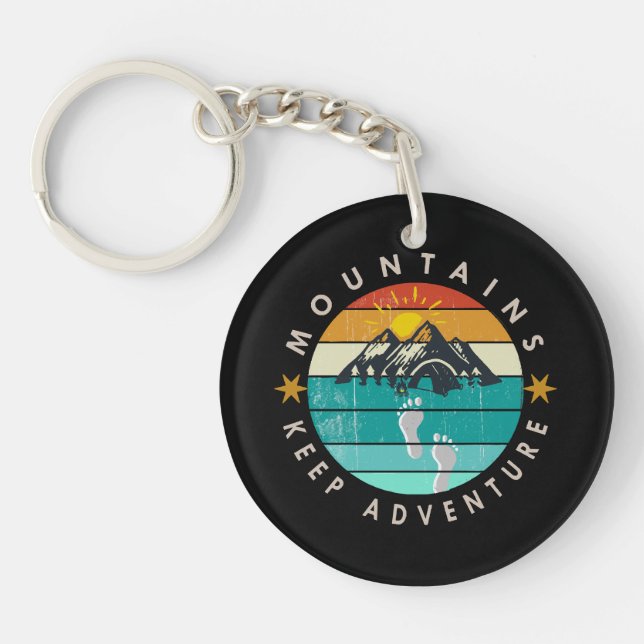 Go Outside Outdoor Keep adventure Key Ring (Front)