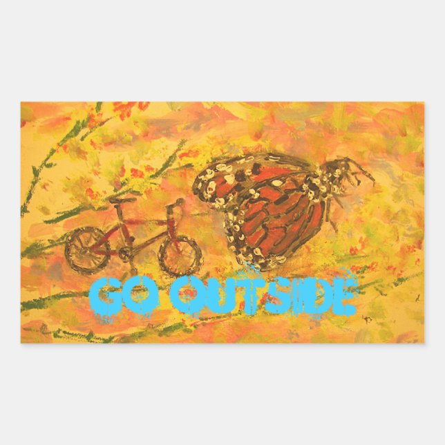 go outside rectangular sticker (Front)