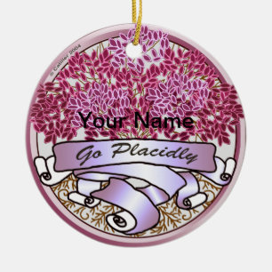 Go Placidly Ceramic Tree Decoration