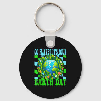 Go planet earth day cute earth nature lovers tank key ring