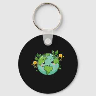 Go Planet Its Your Earth Day 2025 Teacher Kids Cut Key Ring
