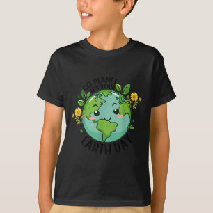 Go Planet Its Your Earth Day 2025 Teacher Kids Cut T-Shirt