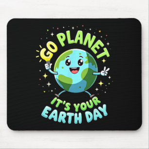 Go Planet Its Your Earth Day 2025 Teacher Kids Gir Mouse Mat