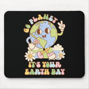 Go Planet Its Your Earth Day 2025 Teacher Kids Ret Mouse Mat