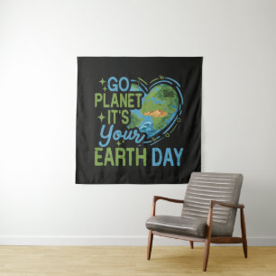 Go Planet It's Your Earth Day Tapestry