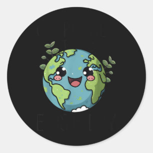Go Planet Its Your Earth Day Teacher Kids Cute Ear Classic Round Sticker