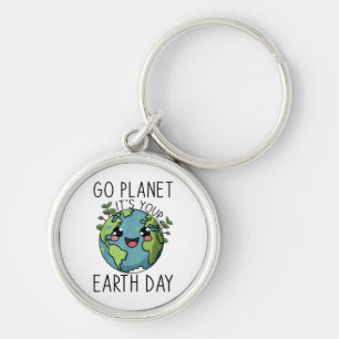 Go Planet Its Your Earth Day Teacher Kids Cute Ear Key Ring