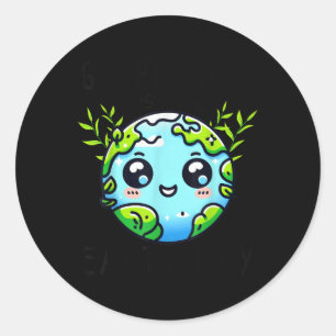 Go Planet Its Your Earth Day Teacher Kids Girls Bo Classic Round Sticker