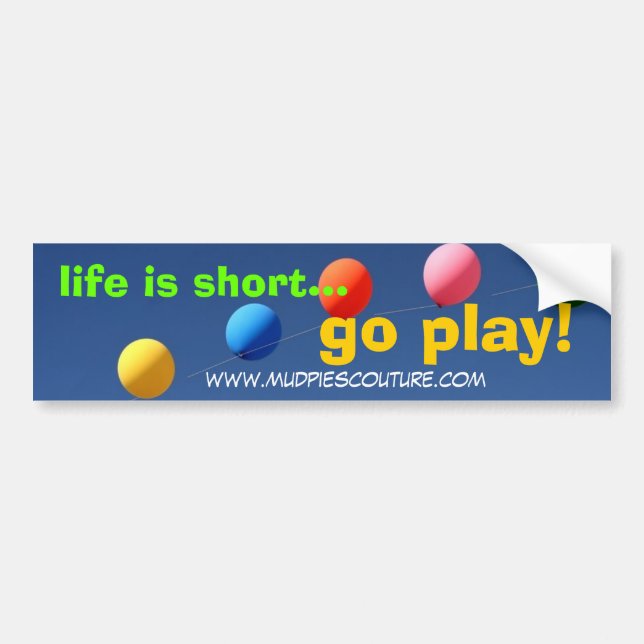 go play - Customised Bumper Sticker (Front)