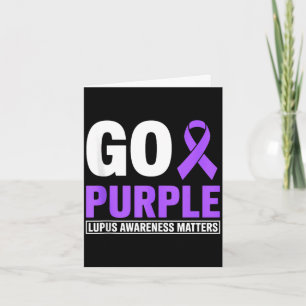 Go purple lupus awareness month ribbon sle support card