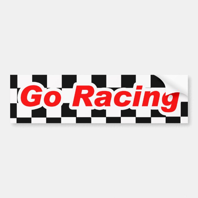 Go Racing Bumper Sticker (Front)