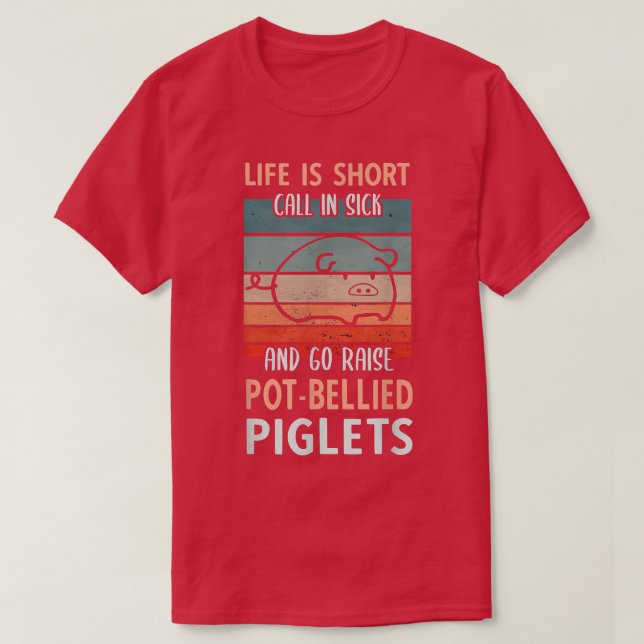 Go Raise Pot Bellied Piglets - Pig Keeper Outfit P T-Shirt (Design Front)
