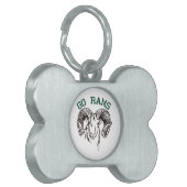 Go Rams Pet Name Tag (Front Left)