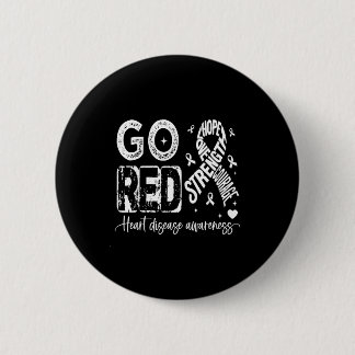 Go Red – American Heart Disease Awareness In Febru 6 Cm Round Badge