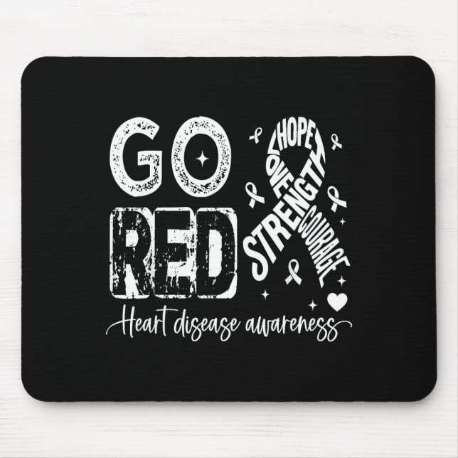 Go Red – American Heart Disease Awareness In Febru Mouse Mat (Front)