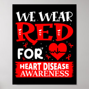 Go Red American Heart Disease Awareness In Februar Poster