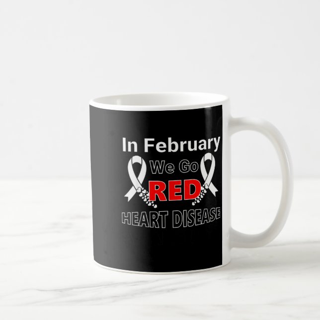 Go Red - American Heart Health Month Awareness In  Coffee Mug (Right)