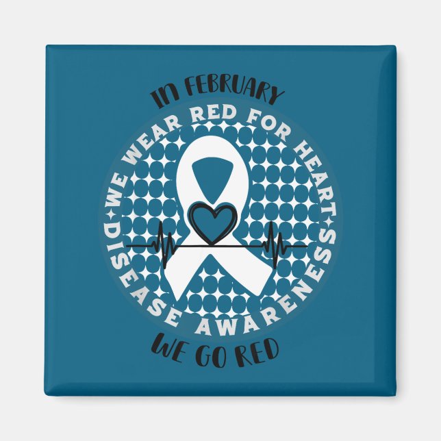 Go Red - American Heart Health Month Awareness In  Magnet (Front)