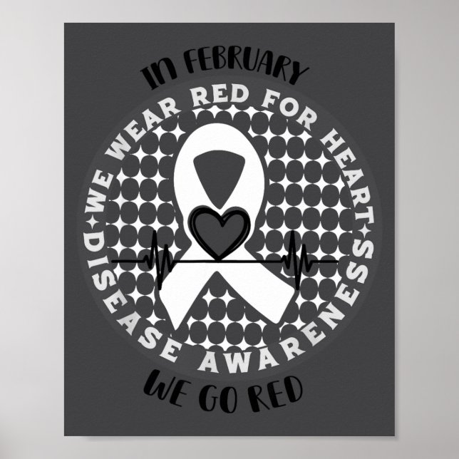 Go Red - American Heart Health Month Awareness In  Poster (Front)