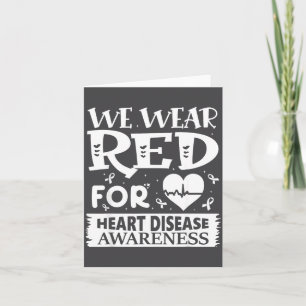 Go Red – Awareness For Us Heart Health Month In Fe Card