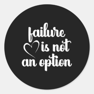 Go Red - Failure Is Not An Option - Heart Disease Classic Round Sticker