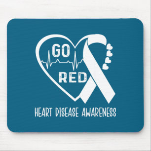 Go Red - February American Heart Health Month Awar Mouse Mat
