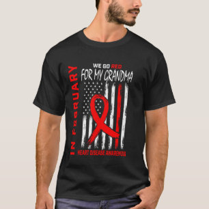 Go Red For My Grandma Heart Disease Awareness Amer T-Shirt