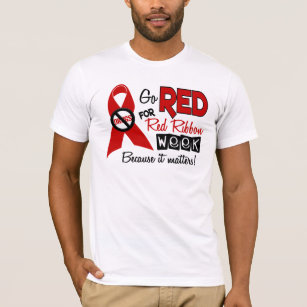 red ribbon week t shirts