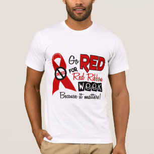 Go Red For Red Ribbon Week T-Shirt