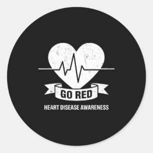 Go Red For Women American Chd Heart Disease Month  Classic Round Sticker