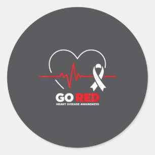 Go Red For Women American Chd Heart Disease Month  Classic Round Sticker