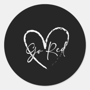 Go Red For Women American Heart Disease Month Awar Classic Round Sticker
