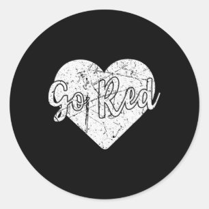 Go Red For Women American Heart Disease Month Awar Classic Round Sticker