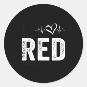 Go Red For Women American Heart Disease Month Awar Classic Round Sticker