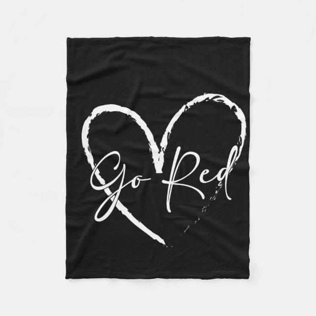 Go Red For Women American Heart Disease Month Awar Fleece Blanket (Front)