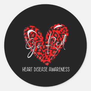 Go Red For Women Heart Disease Awareness Month Leo Classic Round Sticker