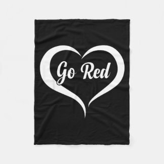 Go Red For Women Heart Disease Month Awareness  Fleece Blanket