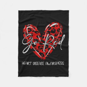 Go Red For Womens Heart Disease Awareness Month Fleece Blanket