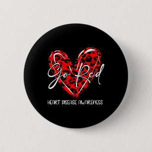Go Red For Womens Heart Disease Awareness Month Le 6 Cm Round Badge