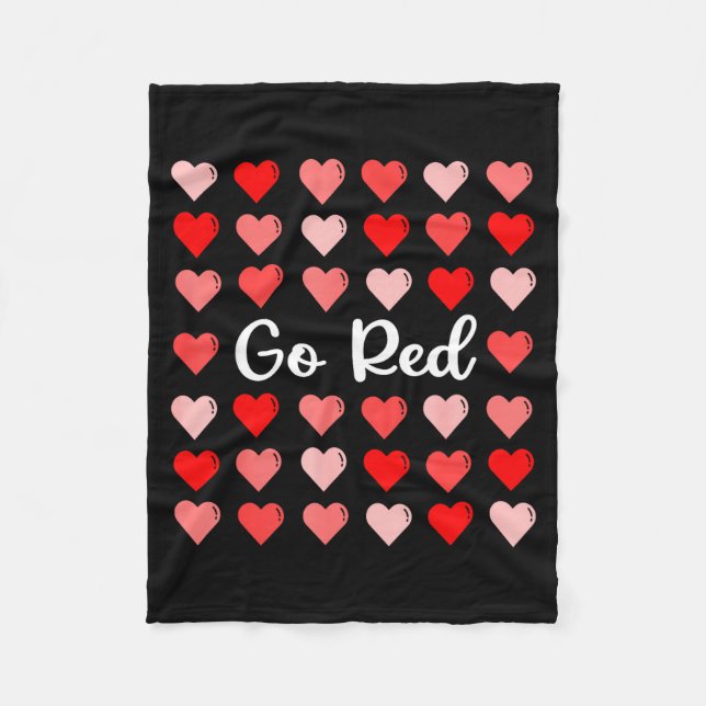 Go Red Heart Disease Awareness Month February  Fleece Blanket (Front)