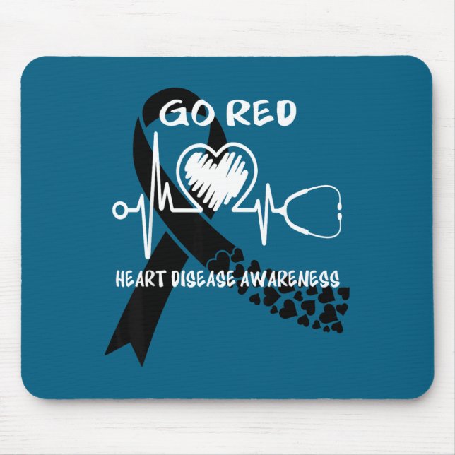 Go Red Heart Disease Awareness Month  Mouse Mat (Front)